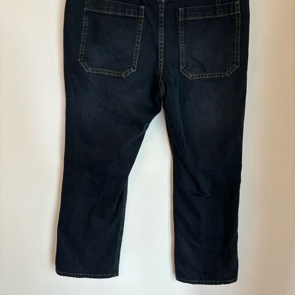 Pilcro Anthropologie Women boho cropped embroidered flower front pocket jeans 30 - Picture 11 of 11